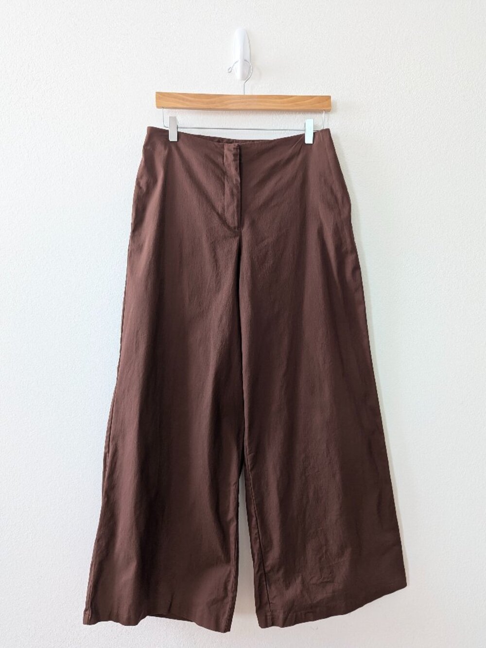 Worthington Size 8 Chestnut Brown Wide Leg Cotton Stretch Pants